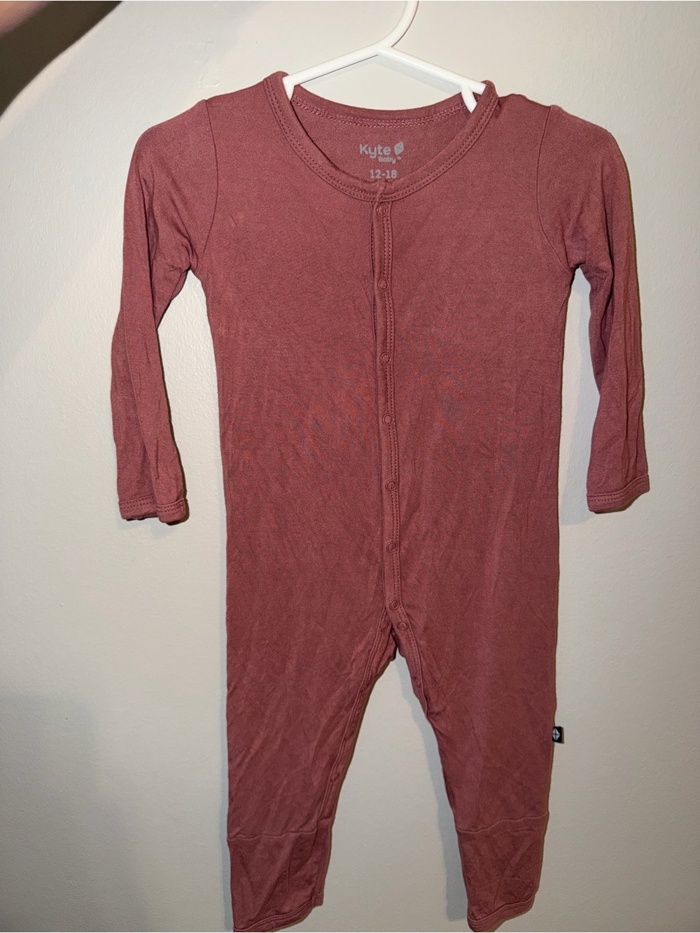 Kyte BABY Long-Sleeve One-Piece Footie in Dusty Rose